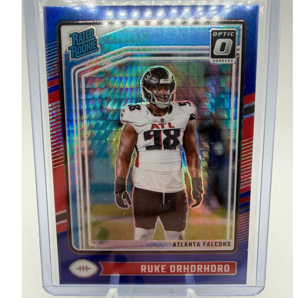 Ruke Orhorhoro Rated Rookie Blue Scope Prizm 2024 Panini Donruss 287 NFL Falcons
